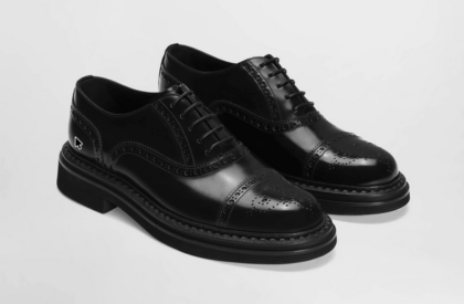Brushed calfskin Oxfords