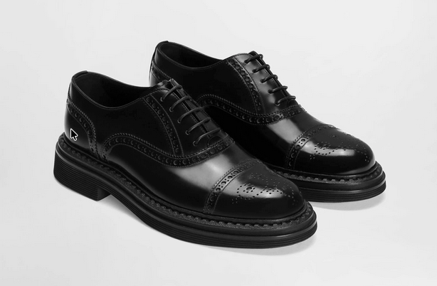 Brushed calfskin Oxfords